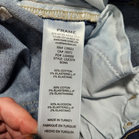 FRAME Le Skinny de Jeanne Crop Jeans Dark Wash size 29 - Picture 14 of 15